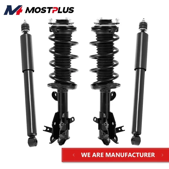 MOSTPLUS 4PCS Front Rear Shock Struts Coil Spring Assembly for 2012-15 Honda Civic Coupe