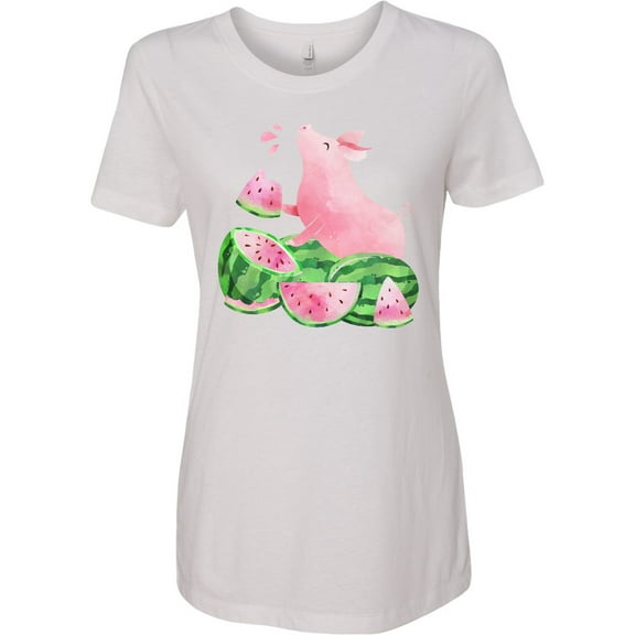 Inktastic Watermelon Piggy Women's T-Shirt