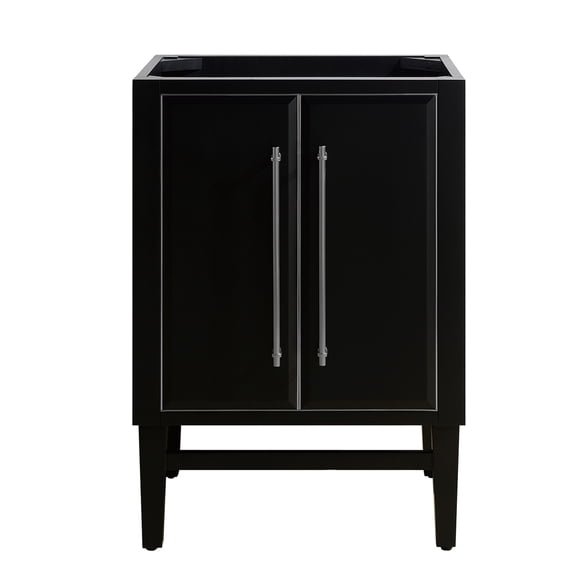 Avanity MASON-V24-BKS Mason 24" Single Free Standing Wood Vanity Cabinet Only - Black