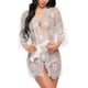 thumbnail image 2 of Lencería para Mujer, Kimono de Encaje, Vestido Sexy, Mangas Anchas, Conjunto de lencería Sexy, Conjunto de Ropa Interior Negligee, Bata Transparente con cinturón de Satén, 2 of 8