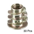 thumbnail image 2 of Threaded Insert Nuts Zinc Alloy Hex Socket M5 Internal Threads 10mm Length 30Pcs, 2 of 4