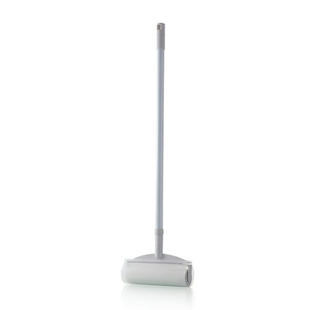 Extendable Mop Sticky Mop with Extendable Handle Sticky Paper Roller 60 Sheets Floor Sweepers Cleaner Hair Remover Tool Cleaning Roller for Removing Hair Lint Dust Fluff ()