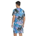 thumbnail image 2 of joogoo Men's Pajama Set Summer Tropical Palm Tree V-Neck Pj Shorts Set 2 Piece Loungewear Sleepwear L, 2 of 7