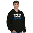 thumbnail image 4 of Couples Matching Set Cute Workout Men's Big & Tall Graphic Zip Up Hoodie Brisco Brands 5X, 4 of 5