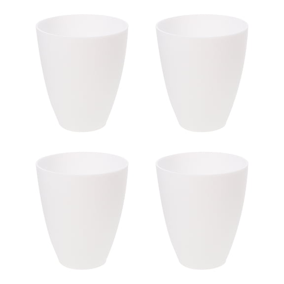 OULII 4-Pack White Plastic Lamp Covers, Modern Light Shade Replacement for Home Ceiling Fixtures and Indoor Lighting
