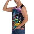 thumbnail image 3 of Pofeuu Colorful Mushroom Print Men's Muscle T-Shirt, Sleeveless, Muscle Tank, Classic Muscle Tee Top For Men Casual Sleeveless Muscle T-Shirt Trendy Clothes-3X-Large, 3 of 7