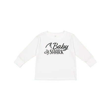 

Inktastic Baby Shark with Shark Fin Boys or Girls Long Sleeve Toddler T-Shirt
