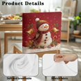 thumbnail image 7 of TSOVTHRID Cute Snowman Bell Print Removable Chair Back Cover Chair Back Slipcovers Stretch Polyester Fabric Chairs Cover for Dining Room Kitchen Party Ceremony Christmas Decor, Set of 2, 7 of 7