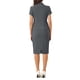 thumbnail image 3 of Conjunto de traje de negocios de 2 piezas para mujer INSPIRE CHIC, chaqueta de blazer de manga corta y falda lápiz M gris oscuro, 3 of 6