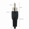 thumbnail image 3 of 2X 3.4Ft/1M Rca Male Plug To Bare Wire Audio Speaker Subwoofer Hdtv Cord Cable G, 3 of 6
