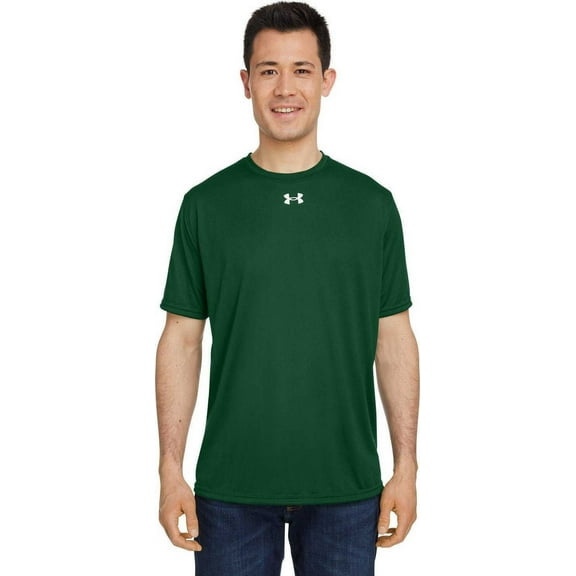 Under Armour 1376842 Men's Team Tech T-Shirt - Forest Green White