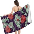 thumbnail image 2 of PHYHOO Mint Flowers Purple Beach Towels Oversized Microfiber Beach Towel for Adults Quick Dry Sand Free Absorbent Large Beach Blanket for Outdoor Travel Swim Pool Camping 30x60in, 2 of 8