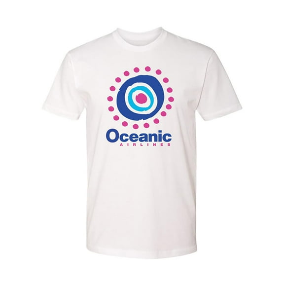 Jakprints Inc. Lost Oceanic Airlines Logo Adult White T-Shirt | Large Unisex