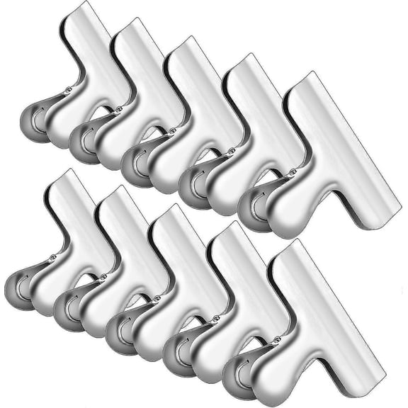 10 pack stainless steel bag clips food preservation sealing clips for sealing food packaging sealing clips
