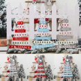 thumbnail image 3 of Adorno navideño de madera natural para árbol de Navidad, colgante para fiesta de Navidad, decoración del hogar, color azul, Año Nuevo 2020, 3 of 5