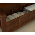 thumbnail image 4 of Linon Split Seat Storage Bench, Walnut, 17 inch Seat Height, 4 of 14