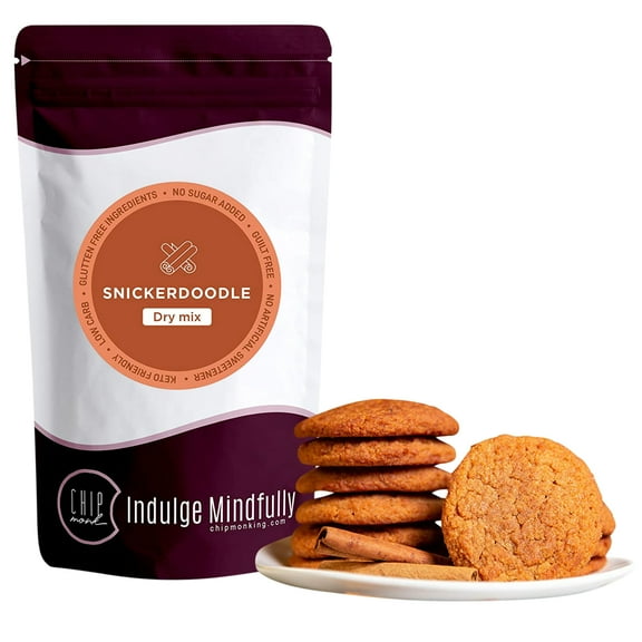 ChipMonk Cookie Mix, Snickerdoodle - Zero or Low Carb Keto Friendly Snacks, Dessert, Cookies, Gluten-Free, High Fat and Protein, Low Sugar