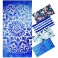 thumbnail image 4 of Toalla de Playa de Microfibra de Gran Tamaño, Extra Grande 160x80 cm, Mandala Azul Boho, Manta de Piscina de Viaje de Secado rápido para Viajes de Verano, Camping, para Mujeres, Hombres, Mamá, Papá, A, 4 of 5