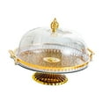 thumbnail image 2 of yotijay Cake Display Stand with Dome Cover Footed Cake Plate for Candy Donut Cookies A, 2 of 9