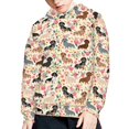 thumbnail image 5 of Xoenoiee Retro Flower Dachshund Print Pullover Hoodies for Kids Long Sleeve Top Athletic Wear Loose Sportwear with Kangaroo Pocket for Fall Winter Soft Clothing, M, 5 of 7