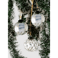 thumbnail image 3 of Serene Spaces Living Crackle Glazed, Scalloped & Diamond Silver Mercury Glass Ornament, Set of 12, 3 of 6