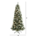 thumbnail image 5 of Nearly Natural 7' Frosted Tip Green Pine Artificial Christmas Tree Pinecones Prelit 400 Clear Lights, 5 of 11
