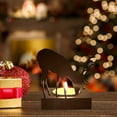 JingChun Tea Light Candle Holder, Christmas Tree and Elk Metal Tealight