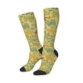 thumbnail image 2 of Fotbe Floral with Butterflies print Women's Men's Novelty Crew Socks Cotton Socks Knee High Socks for Walking,Running,Nurses,Pregnancy, 2 of 9
