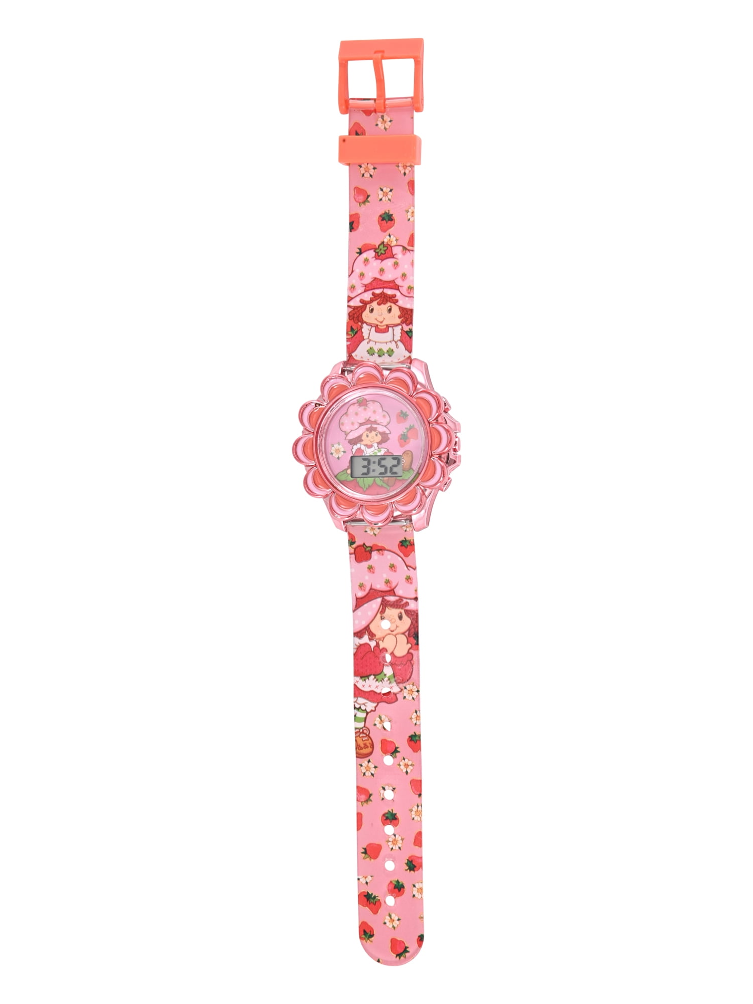 ベリーストロベリー Strawberry Shortcake Grils Pink Strawberry Printed Silicone Strap