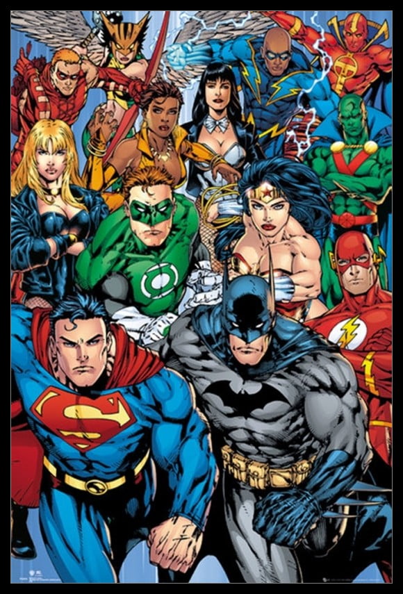 DC Comics Super Heros Poster Poster Print - Walmart.com ...