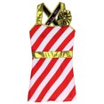 thumbnail image 6 of iiniim Kids Girls Christmas Dance Costume Sleeveless Stripes Print Leotard Bodysuit Dancewear, 6 of 7