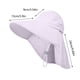 thumbnail image 2 of Sombrero de sol plegable para mujer con chal de lazo, seda hielo beige, protección UPF, transpirable, 55-60 cm ajustable, diseño de tapa hueca para actividades al aire libre, playa, pesca, 2 of 7