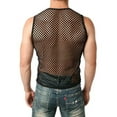 Men Mesh Tank Top See Through Vest Sleeveless Fitted Muscle T