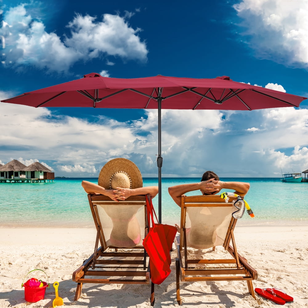 2021 LATEST! 15x9ft Rectangular Outdoor Umbrella with Extralarge