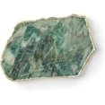 thumbnail image 1 of Green Aventurine Agate Cheese Board Platter Tray with Gold Plated Edges Agate Slab Table Centrepiece Stone Geode Slice Gifts For Housewarming Engagement Wedding Christmas. (Green), 1 of 1