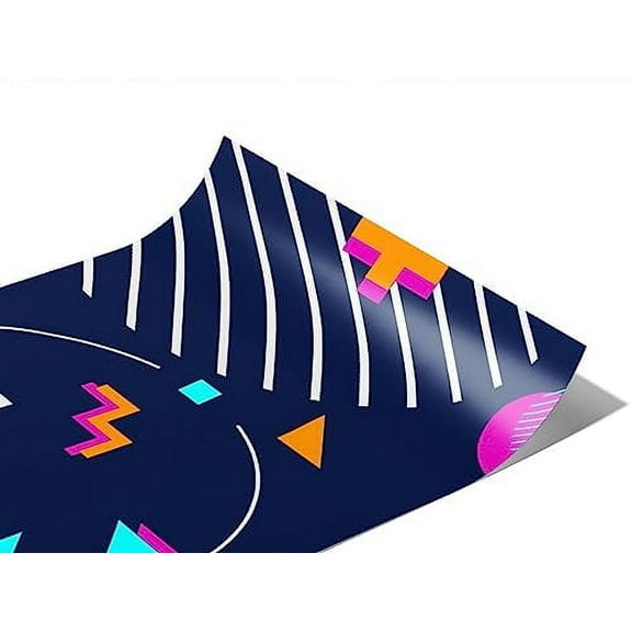 Rwraps Blue Abstract Air War Matte Vinyl Film Wrap 59in x 6in Vinyl Vehicle Car Film Sheet Roll