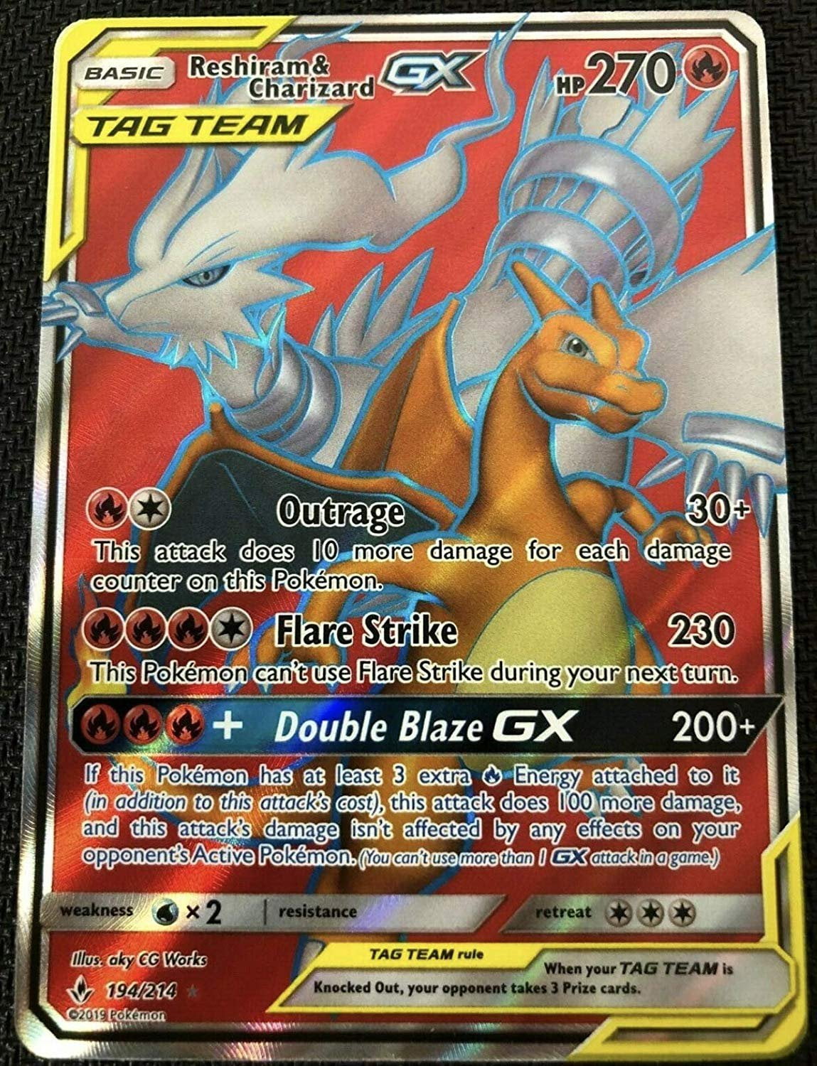 Reshiram And Charizard Gx Box