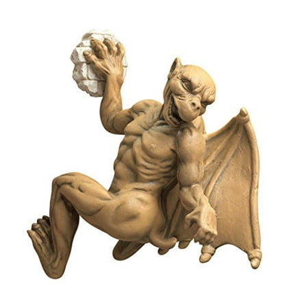 Design Toscano Gaston  the Gothic Gargoyle Computer Climber Statue Whether climbing the corporate ladder aside your computer or taunting from your refrigerator  Gaston  the Design Toscano gothic gargoyle hangs from his hook and loop fastener pad as an exclusive work of gothic art. Our unparalleled climbing gargoyle is cast in quality designer resin with hand-painted one piece at a time in a gothic stone finish for true medieval authenticity. 4 Wx3½ Dx5 H. 1 lb.