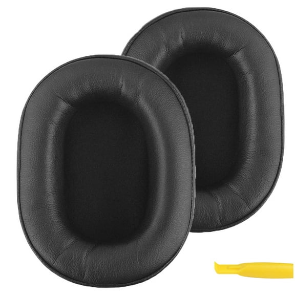 Geekria QuickFit Replacement Ear Pads for Sony, Turtle Beach, Skullcandy and Other Mid-Sized Over-Ear Headphones, Ear Cushions, Repair Parts (Black)