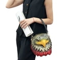thumbnail image 5 of Womens Halloween Bald Eagle Head Crossbody Bag Novelty 3d Animal Head Shoulder Bag Zipper Pu Leather Handbag Funny Trick or Bag, 5 of 7
