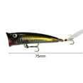 thumbnail image 5 of NIBOLOG 75mm/10g Wobbler Popper Fishing Hard Bait Lure for Angling, 5 of 8