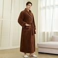 thumbnail image 3 of TBWNWG Winter Shawl Collar Long Sleeve Kimono Spa Bathrobe For Men Cozy Home Loungewear,Sizes 3XL, 3 of 3