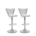 thumbnail image 1 of Kayden Curved Back Upholstered Adjustable Barstools - Set of 2, 1 of 9
