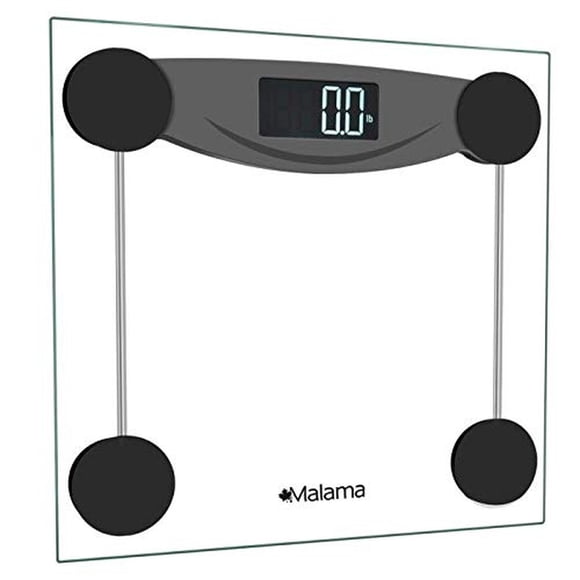 Malama Precision Digital Body Weight Bathroom Scale with Step-On Technology, LCD Backlit Display, 40