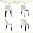 thumbnail image 3 of Studyset Dining Chair Set of 2, Modern Upholstered Kitchen Chair, Dining Room Chair with Wooden Legs, Accent Chair for Kitchen, Dining Room, Living Room, Beige, 3 of 8