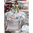 thumbnail image 4 of Outdoor Tablecloth with Umbrella Hole and Zipper, Thanksgiving Round Table Cloth 60 Inch Waterproof Tablecloth, Coastal Starfish Coral Shell Pumpkin Picnic Table Cover for Patio Camping, 4 of 7