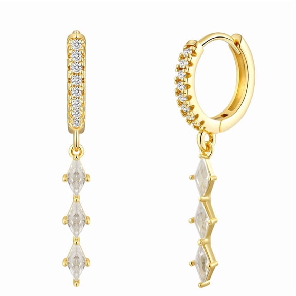 GOSFRY Hoop Earrings for Women Trendy 14K Gold Plated Cartilage Huggie Hypoallergenic Small Dangle Drop Multiple Piercing Earring Set Stacks Jewelry Gifts