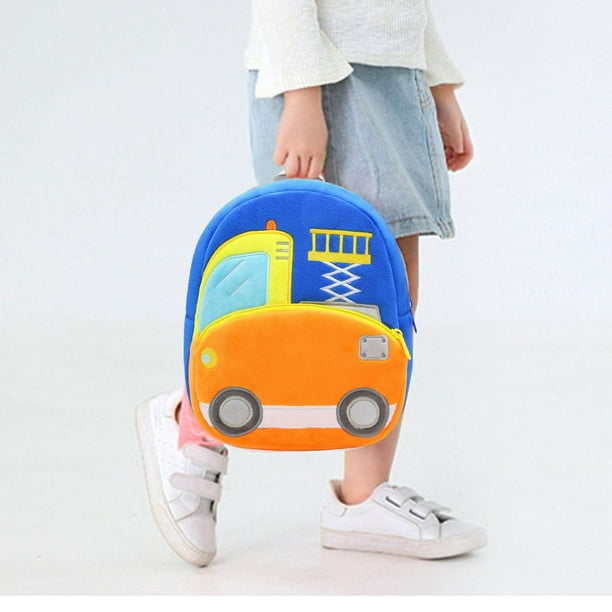 Cartoon Pattern Book Bag Adjustable Strap School Bags Rucksack Plush Kids Backpack for Travel Nursery Students Girls Boys Baby Main Deck Loader