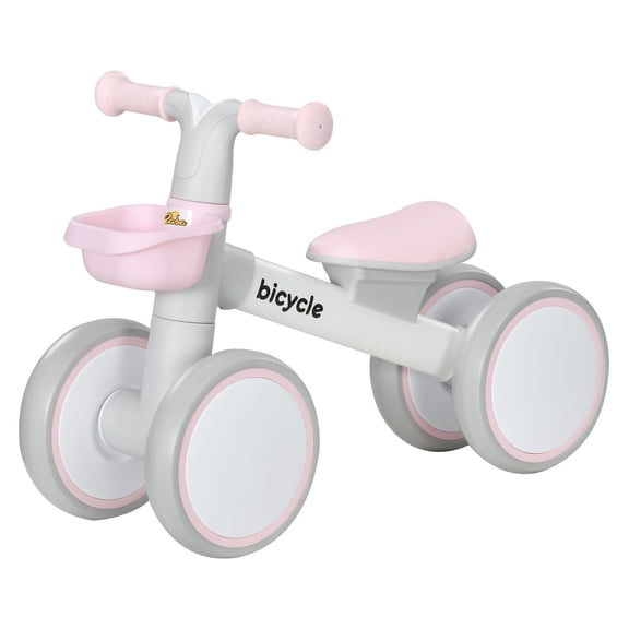 Balance Bike for Toddlers 1-3 Years, Adjustable Seat, No Pedal Bike - Pink
