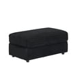 thumbnail image 5 of 39 Inch Spring Upholstered Armchair with Ottoman Set, Corduroy Fabric Comfortable Single Sofa with Cup Holder for Living Room/Bedroom/Office, Black, 5 of 9